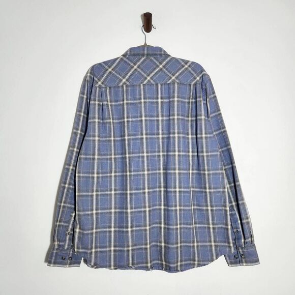 Weatherproof Vintage Blue Plaid Button Down Shirt Size XL Preppy Plaid Shirt - Picture 4 of 10